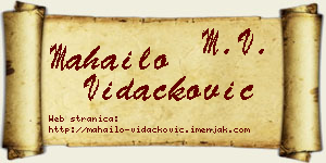Mahailo Vidačković vizit kartica